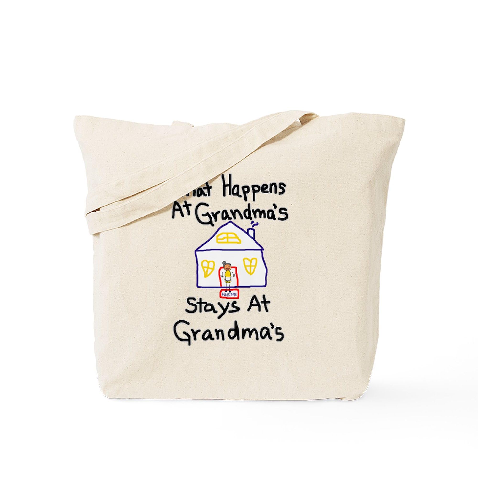 Grandma's House Natural Canvas Tote Bag - Reusable Grocery Shopping Bag for Women, Eco-Friendly Market Tote for Groceries, Beach, Picnics & Daily Errands