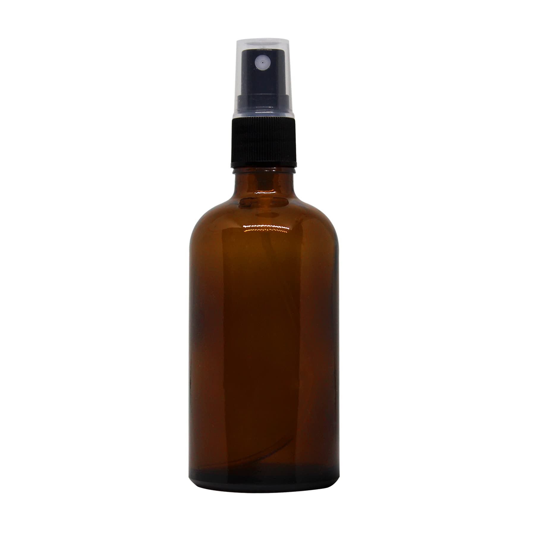 Refillable 100ml Amber Glass Spray Bottle with Fine Mist Pump - Perfect for DIY Perfume, Essential Oils, Aromatherapy Blends, Facial Mists & Beauty Products (1-Pack, Black) | Home Spa, Travel & Skincare Essentials