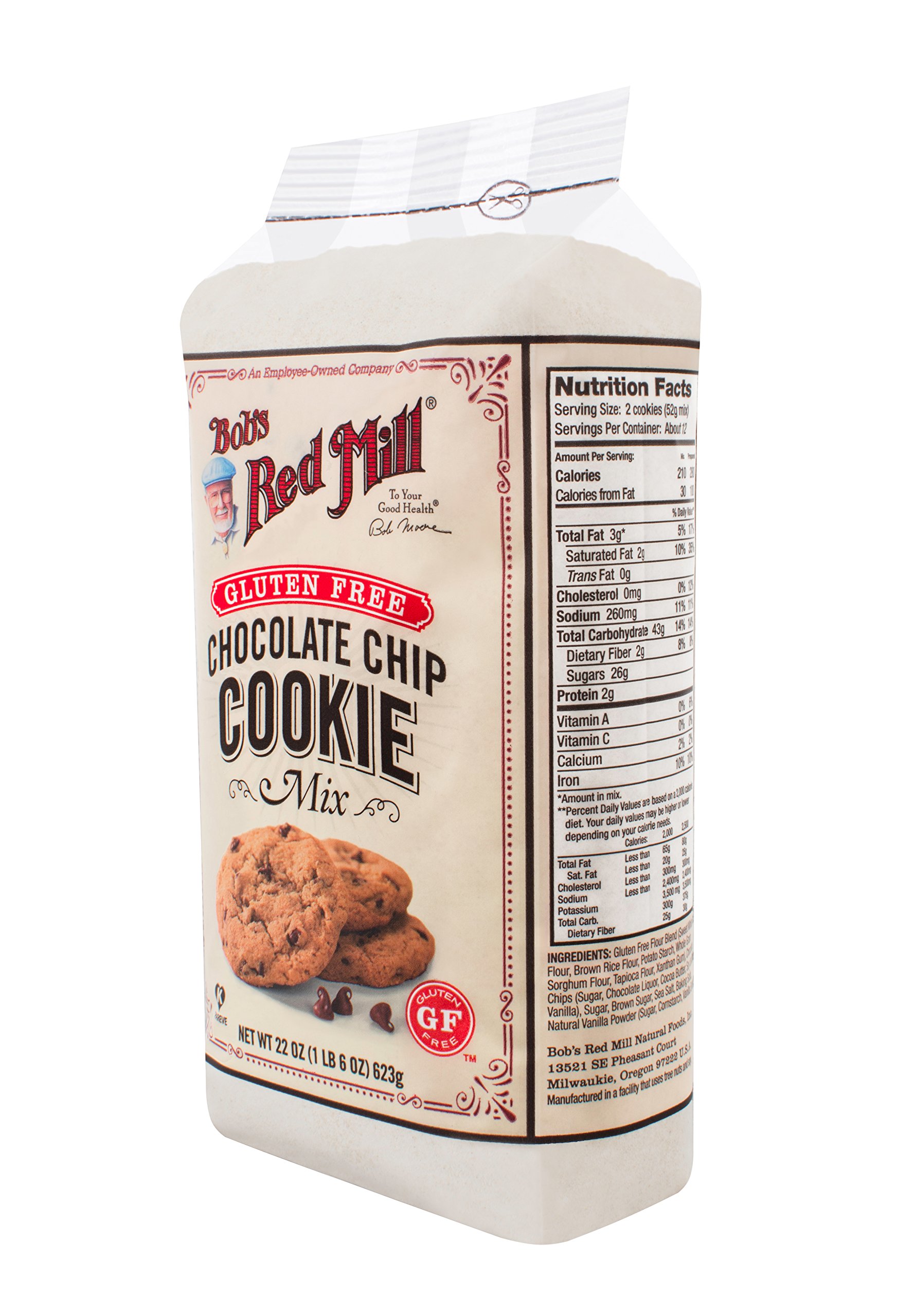 Bob's Red Mill Gluten Free Chocolate Chip Cookie Mix - 22 Oz (4 Pack) | Easy Homemade Cookies for Parties, Gifts & Family Baking | Vegan & Allergy-Friendly Dessert Mix