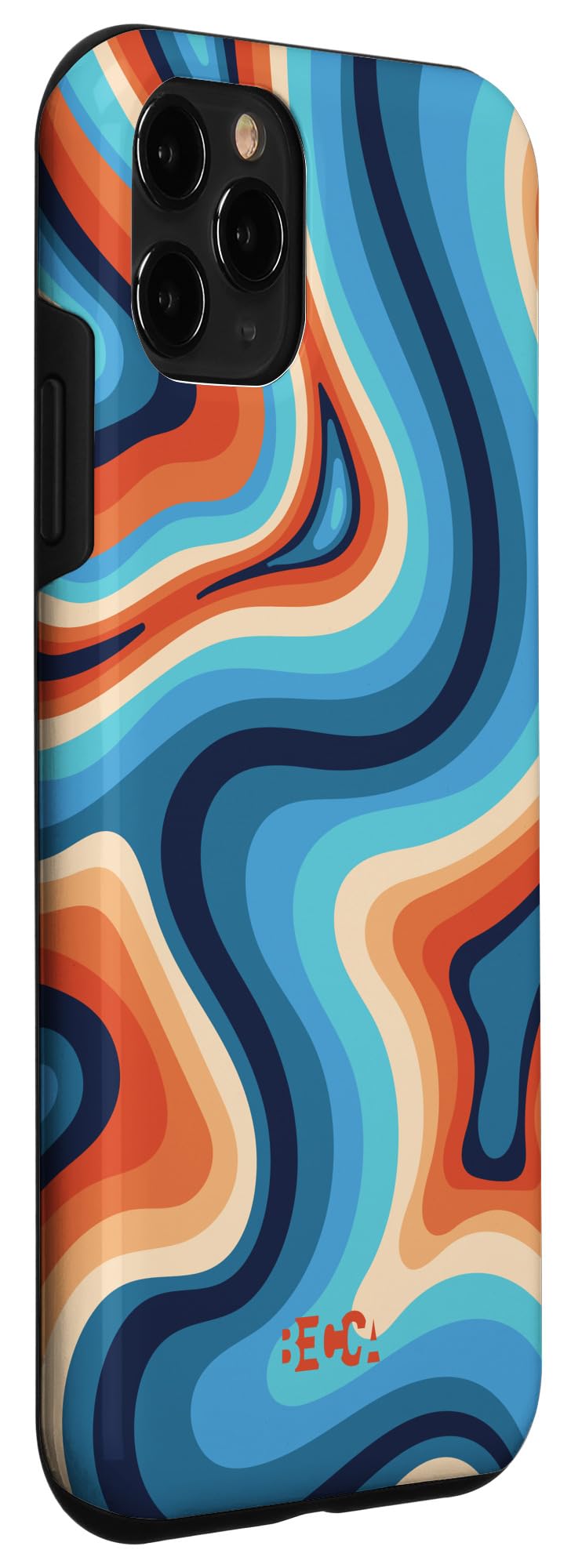 iPhone 11 Pro Retro Groovy Liquid Swirl Case - 70's 80's Psychedelic Style - Perfect for Music Festivals & Vintage Lovers