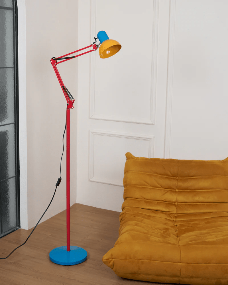 Flexi Memphis Floor Lamp - Adjustable Modern LED Standing Light for Living Room, Bedroom & Office - Perfect for Reading, Working & Ambient Lighting