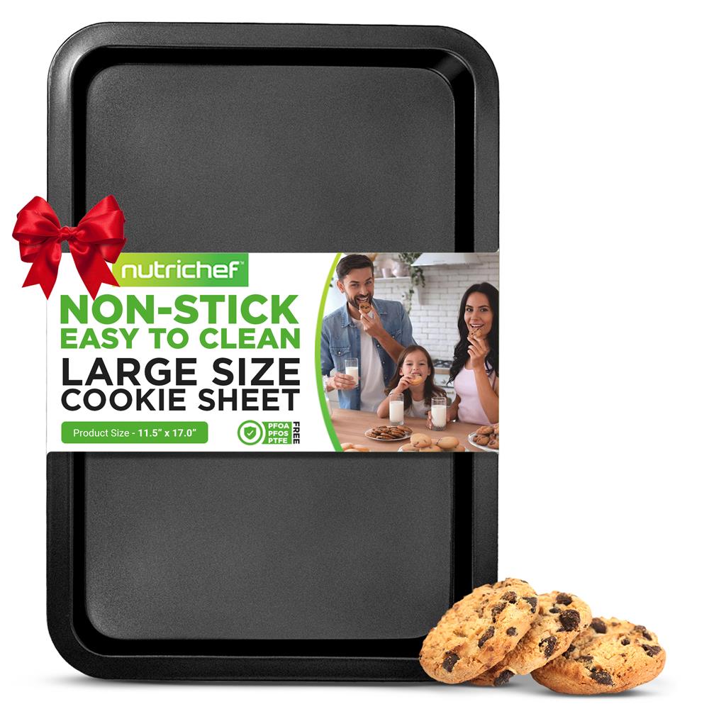Premium Non-Stick Large Cookie Sheet - 18x13 Inch Baking Pan for Cookies, Pizza, Roasting & More - Perfect for Home Baking, Parties & Holiday Cooking
