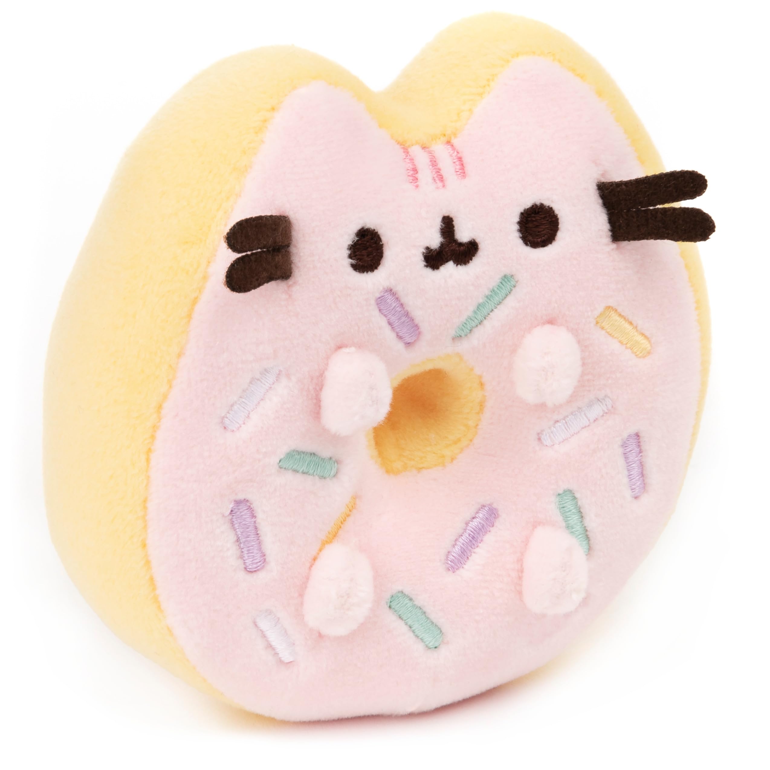 GUND Sprinkle Donut Pusheen Plush Toy - Soft & Stretchy Cat Stuffed Animal, Cute Dessert-Themed Collectible for Kids & Adults (Pink & Mint, 4 Inch) | Perfect for Stress Relief, Gift Giving & Anime Fans