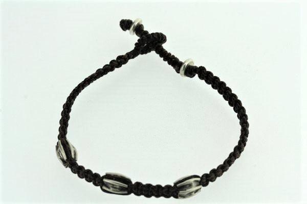 3 Silver Bead String Bracelet for Women - Chocolate Brown Pure 925 Sterling Silver Jewelry - Perfect for Casual Wear, Gifts & Special Occasions