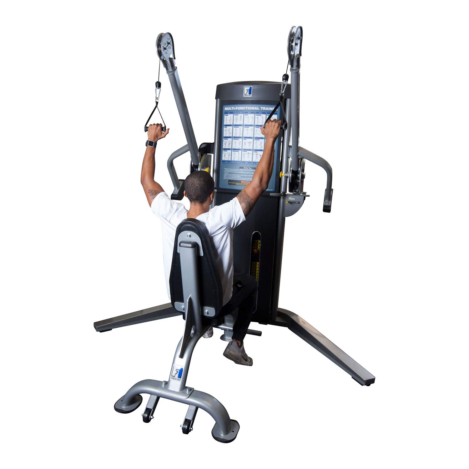 Fitness First Cable Crossover Machine - Premium Home & Gym Strength Training Equipment for Chest, Back & Arm Workouts