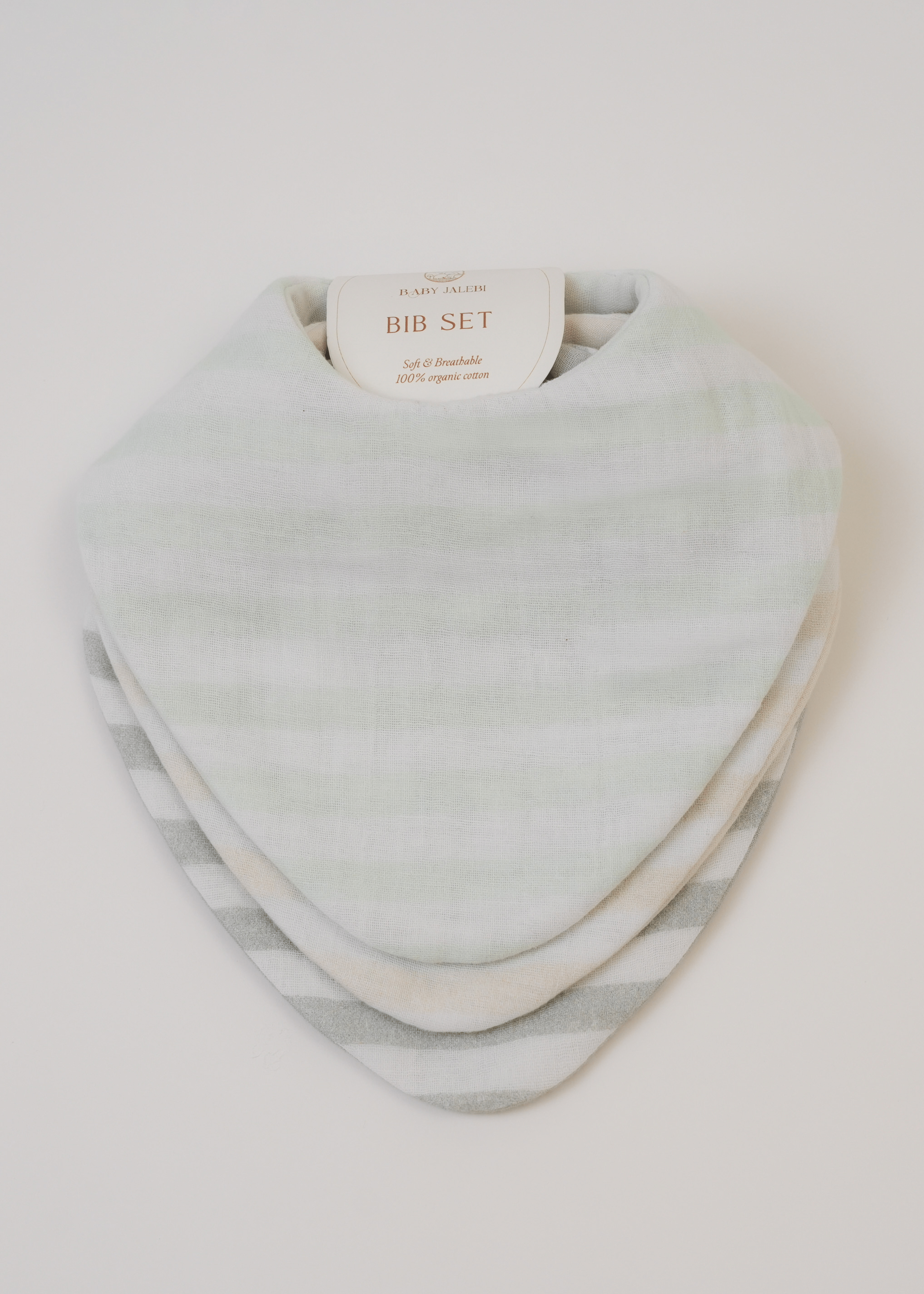 Set of 3 Neutral Baby Bibs - Soft & Absorbent for Messy Feeding - Perfect for Infants & Toddlers at Home or On-the-Go