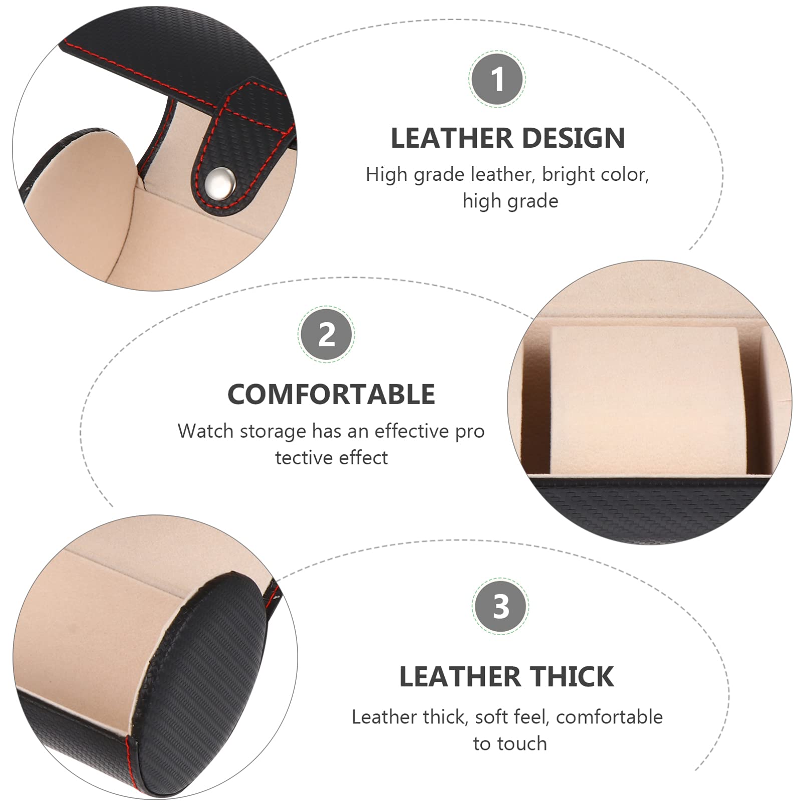 Hemobllo 3 Watch Box - Luxury Jewelry Organizer & Travel Watch Case with Clear Top - Perfect for Watch Collection, Gift Storage & Travel Accessories