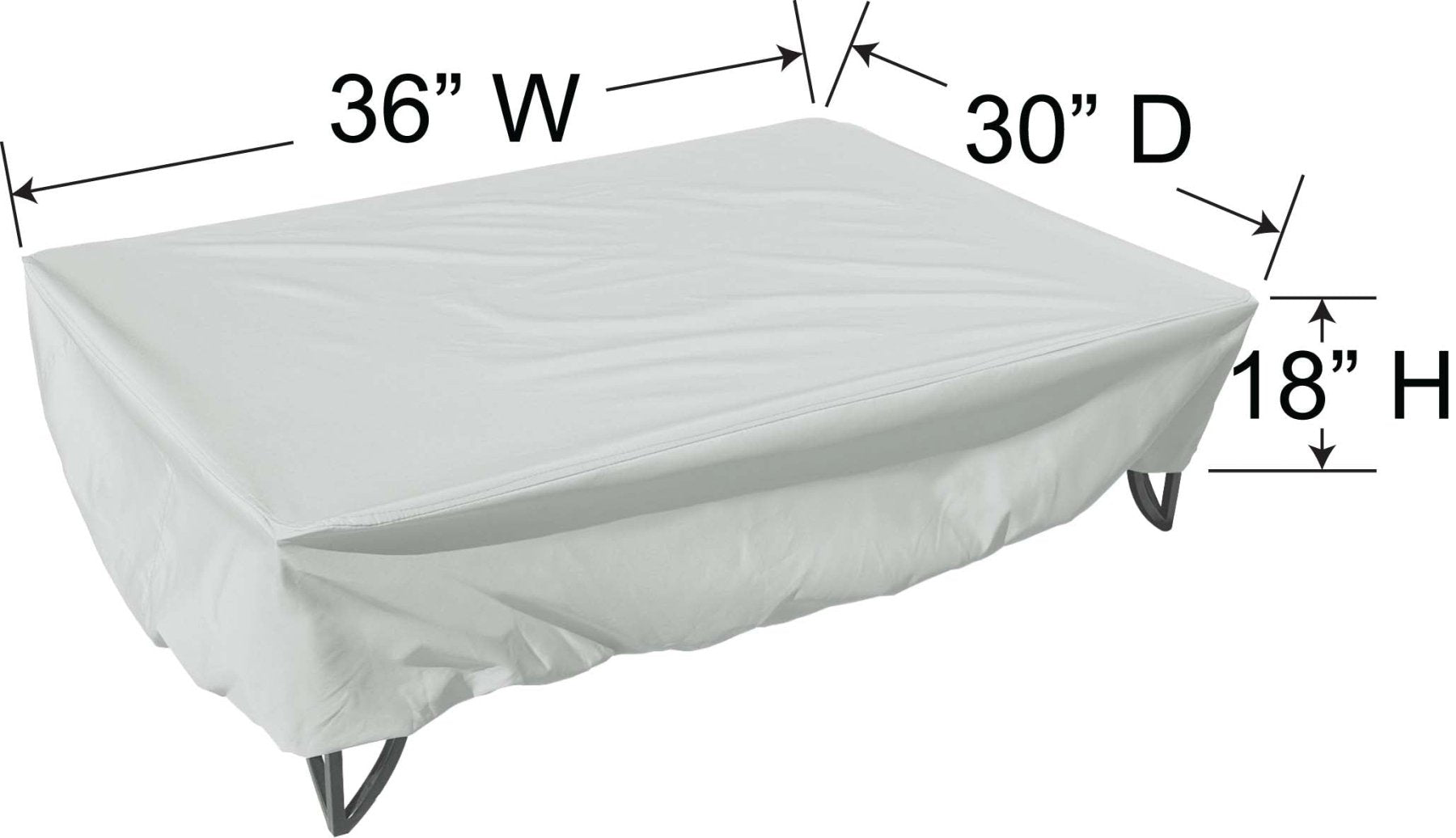 **Treasure Garden Medium Rectangle Fire Pit Cover, Table Cover, Ottoman Cover - Waterproof & UV-Resistant Outdoor Furniture Protector for Patio, Deck, and Backyard**