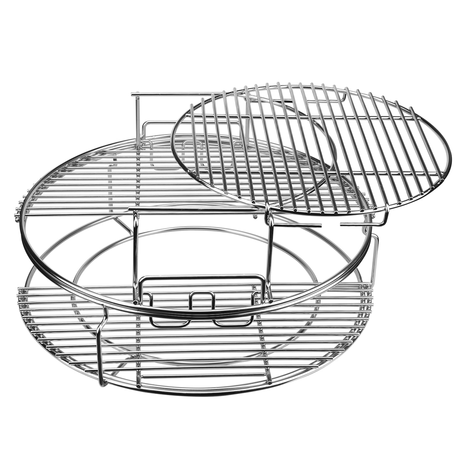 Big Green Egg Large 5-Piece Replacement Kit - 304 Stainless Steel Eggspander Rack, Conveggtor Basket & Removable Cooking System | Perfect for Grilling, Smoking & Outdoor Cooking