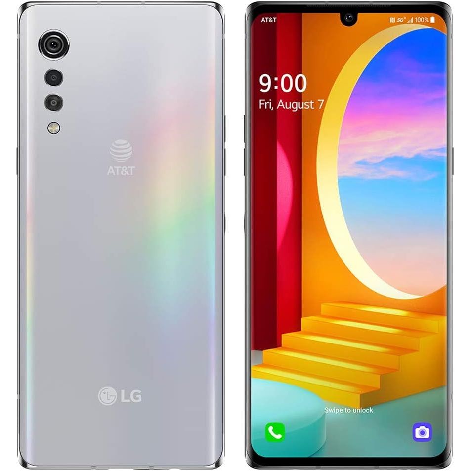 LG VELVET 5G Smartphone 128GB Aurora Silver - AT&T Unlocked 5G Mobile Phone with OLED Display, High-Quality Camera | Perfect for Streaming, Gaming & Business Use