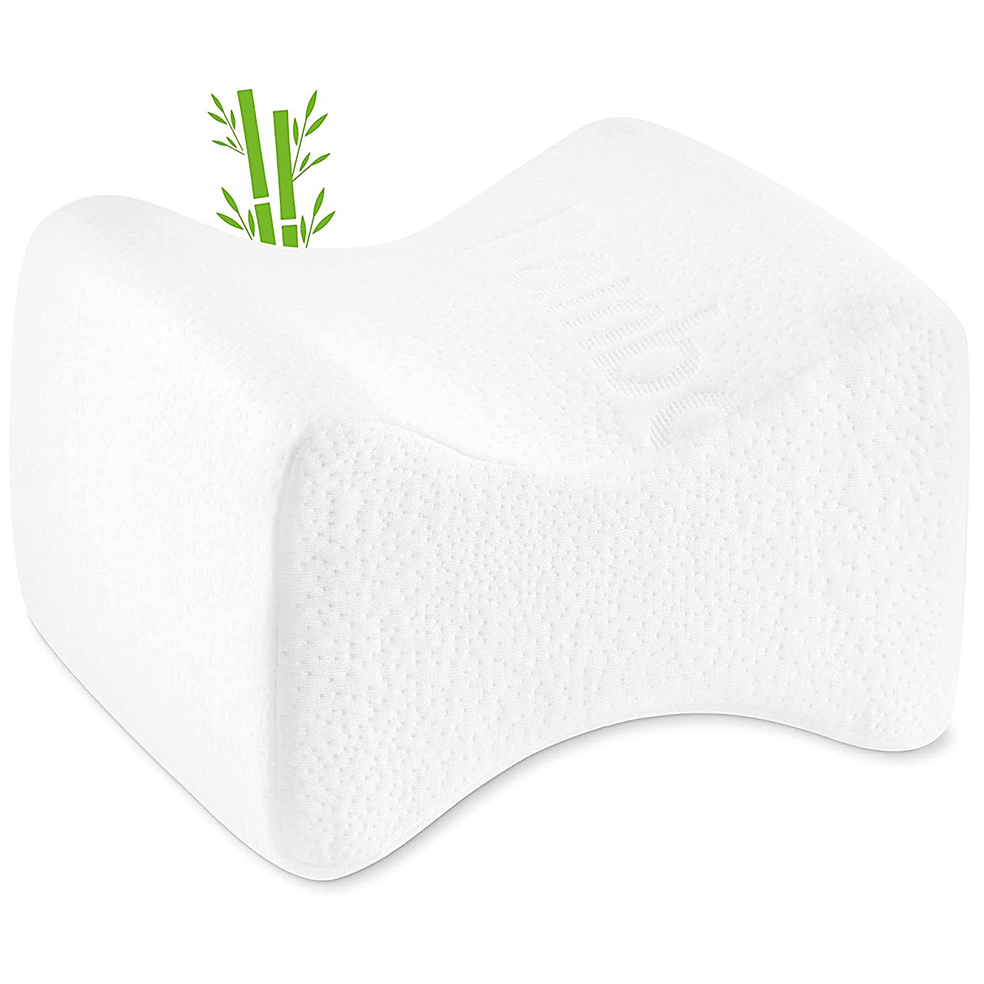 **Memory Foam Knee Pillow for Side Sleepers - Orthopedic Support with Bamboo Cover for Hip, Back & Sciatica Pain Relief - Pregnancy Pillow for Comfort & Alignment (Ideal for Sleeping, Post-Surgery & Pain Management)**