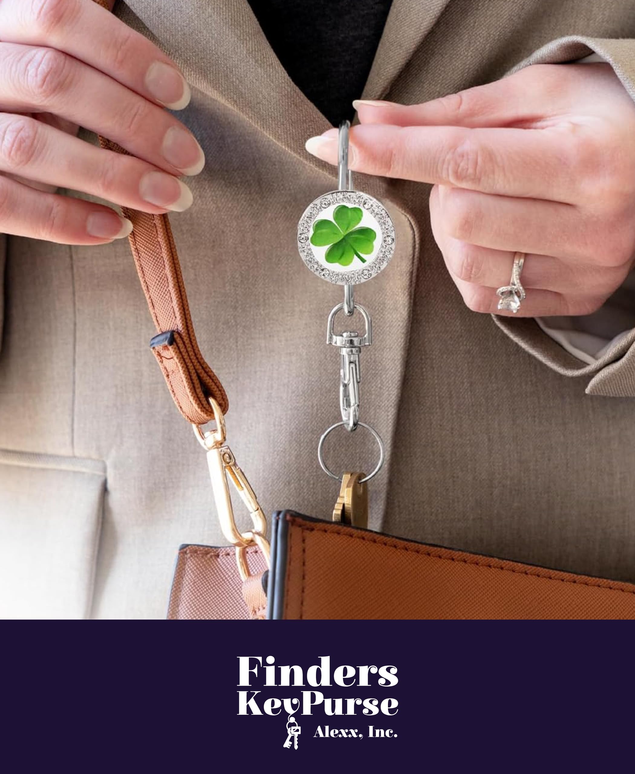 Stylish Women's Bling Key Finder Keychain - Cute Purse Organizer Accessory, Perfect Gift for Mom, Wife, Girlfriend - Great for Everyday Use & Travel Essentials