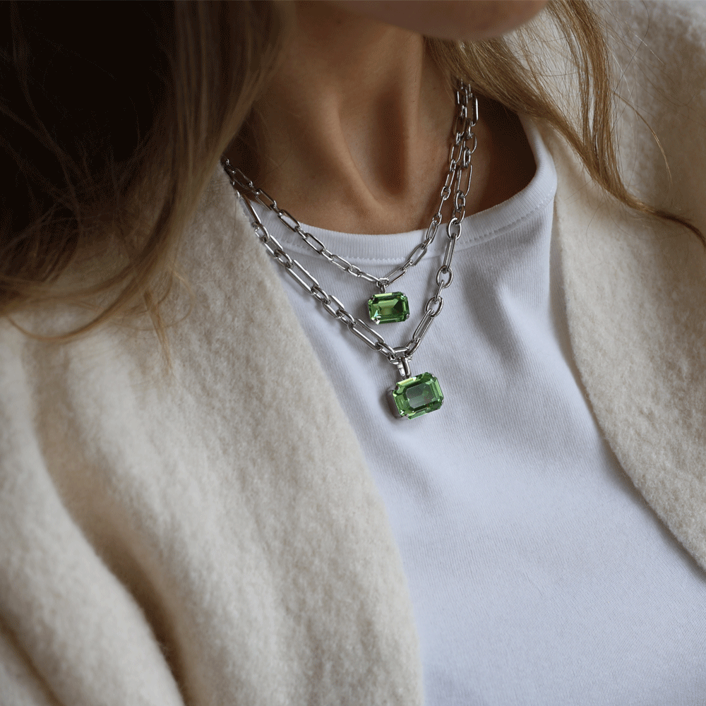 Mini Lydia Necklace with Genuine Peridot Gemstone | Dainty Green Jewelry for Women | Perfect for Everyday Wear, Gift Giving & Special Occasions
