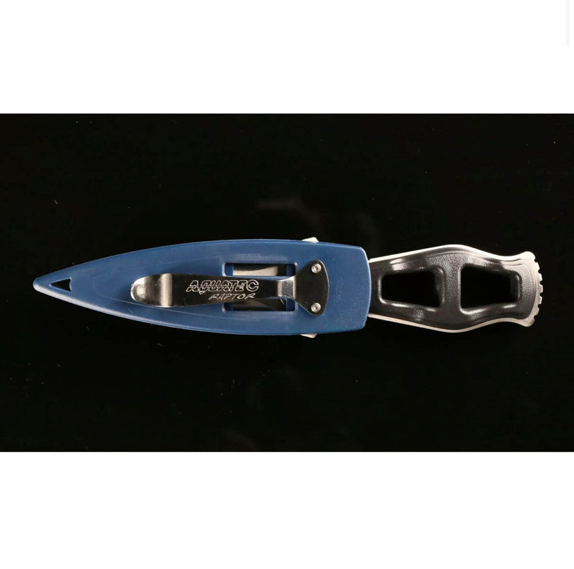 Aquatec Raptor Divers Knife - Professional Scuba Diving Knife with Blunt or Pointed Tip | Perfect for Underwater Safety, Cutting Ropes & Marine Activities