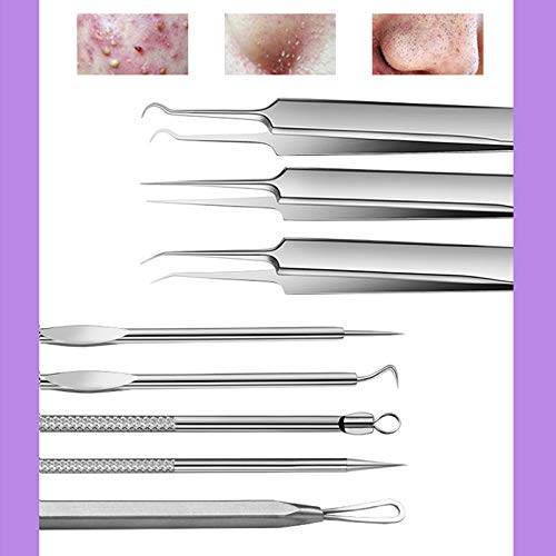 Professional Blackhead Remover Kit - 8PCS Pimple Extractor Tools Set for Acne & Pore Care | Portable Blackhead Removal Tools for Girls | Perfect for Home Spa & Travel Skincare Routine