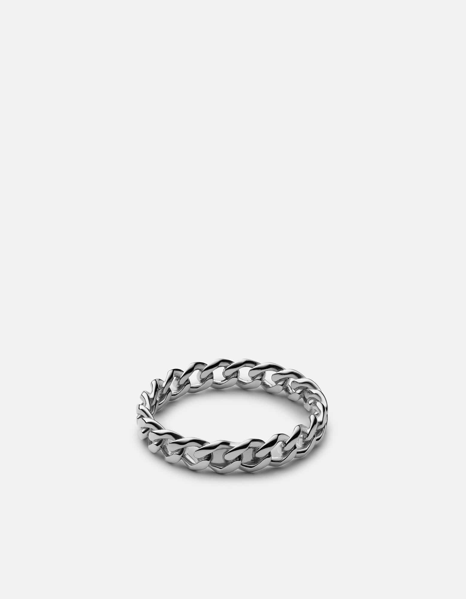 Sterling Silver Cuban Link Ring for Men & Women - Durable & Stylish Jewelry for Everyday Wear, Parties & Gifts