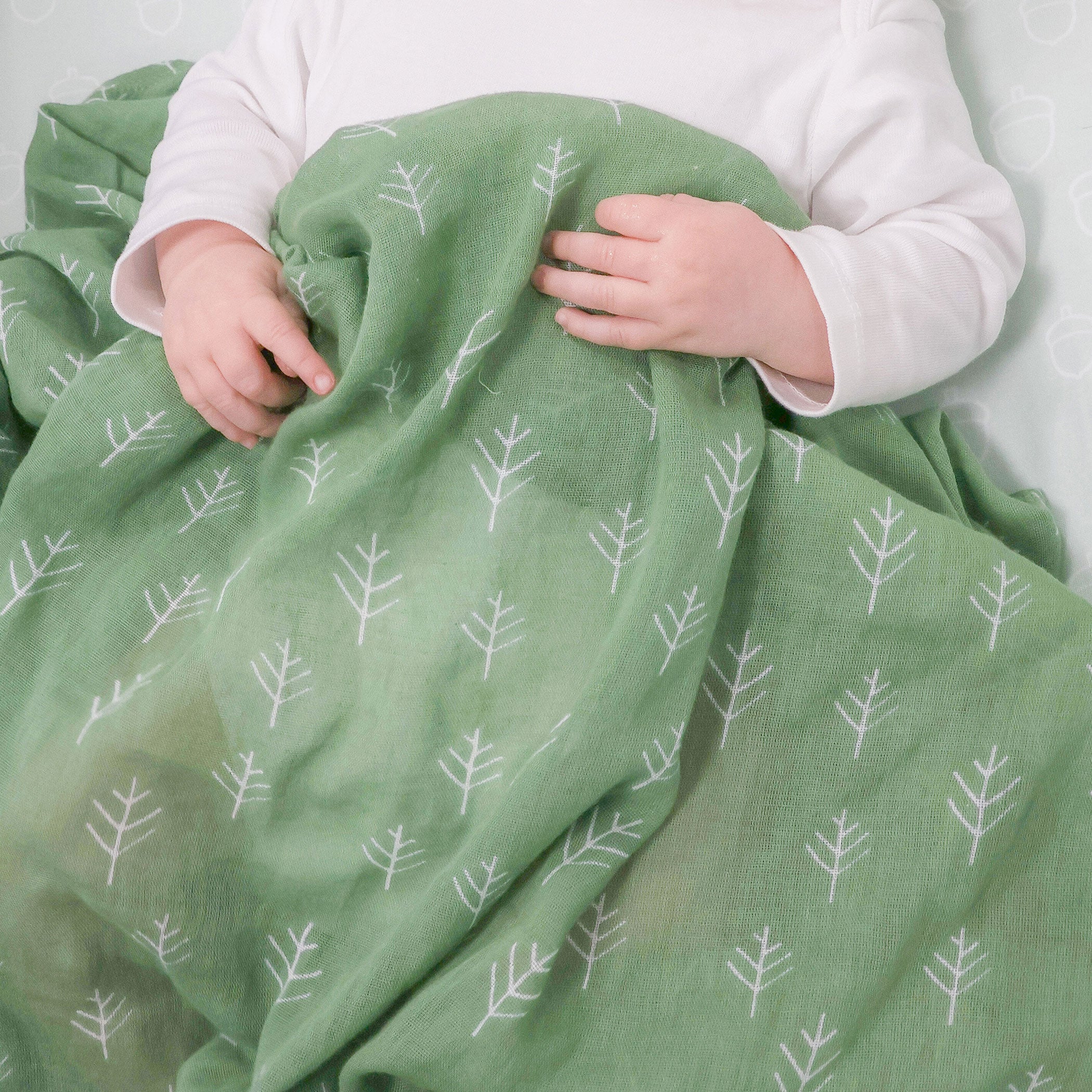 3-Pack Soft Nordic Muslin Baby Swaddle Wraps - Avocado & Forest Green - Breathable & Lightweight for Newborns, Infants - Perfect for Swaddling, Nursing, Stroller & Car Seat Covers