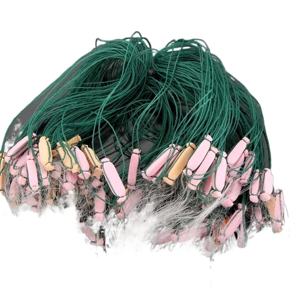 **LCXEGO 25m 3-Layer Monofilament Fishing Gill Net with Floats – 10cm Mesh Size – Durable Fishing Netting Tackle for Freshwater & Saltwater Fishing – Perfect for Crabbing, Shrimping, and Outdoor Fishing Adventures**