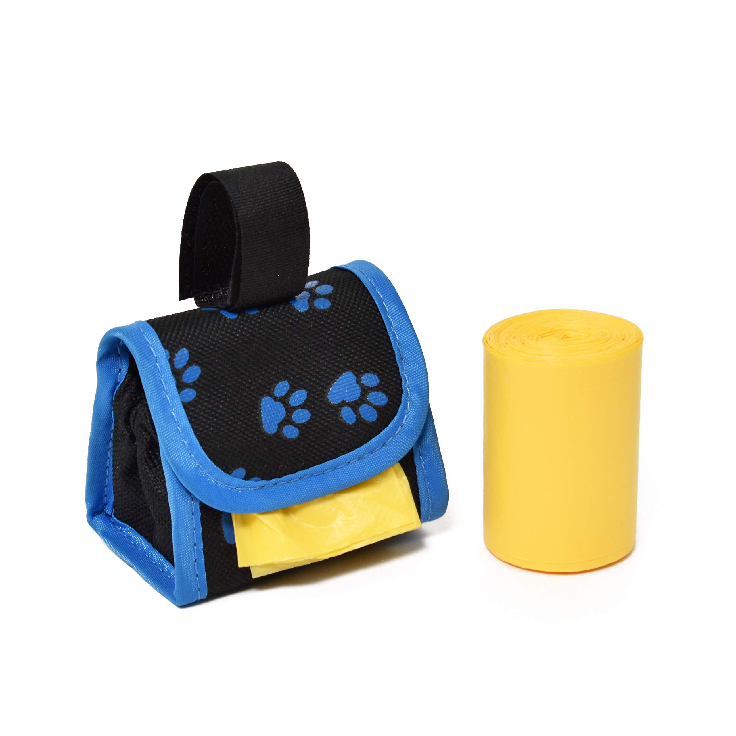 **Blue Paw Dog Poop Bag Dispenser – Durable Leash-Attachable Waste Bag Holder with 2 Rolls & 30 Bags – Made in USA – Perfect for Walks, Hikes & Outdoor Adventures**
