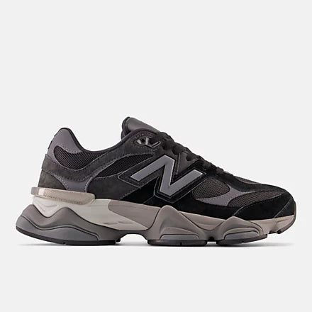 New Balance Men's 9060 Sneakers - Black/Castlerock/Rain Cloud - Comfortable Running & Walking Shoes for Men - Perfect for Gym, Workout, and Casual Wear