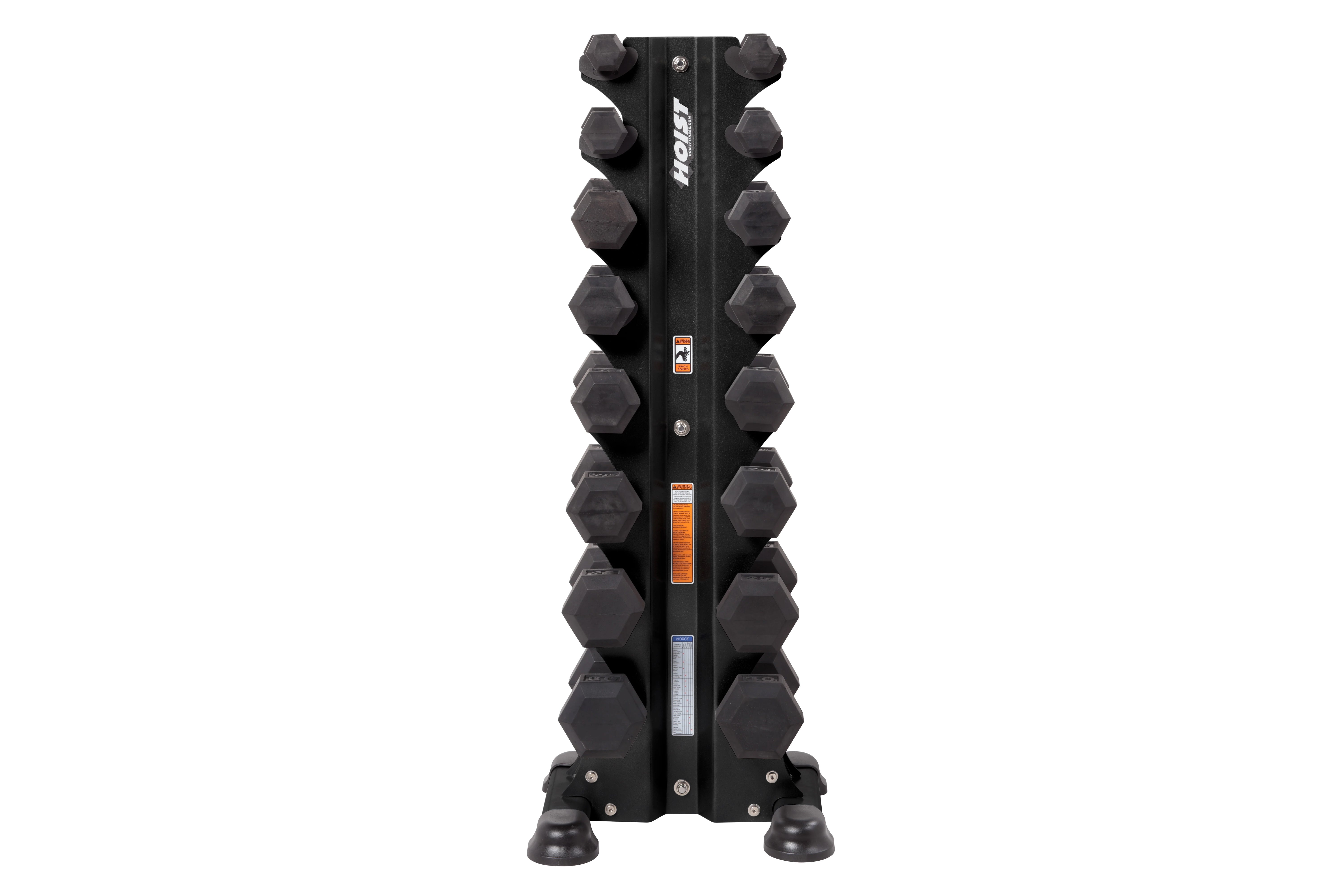 Hoist 8 Pair Vertical Dumbbell Tower Rack (HF 5460) - Heavy Duty Gym Equipment for Home & Commercial Use - Perfect for Weight Training & Strength Workouts