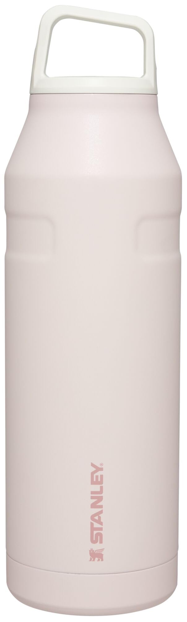 Stanley IceFlow Cap and Carry+ 50oz Insulated Stainless Steel Water Bottle with Wide Mouth Twist Lid | Leakproof & Lightweight | BPA-Free | Rose Quartz Glimmer | Perfect for Travel, Gym, Hiking & Outdoor Adventures