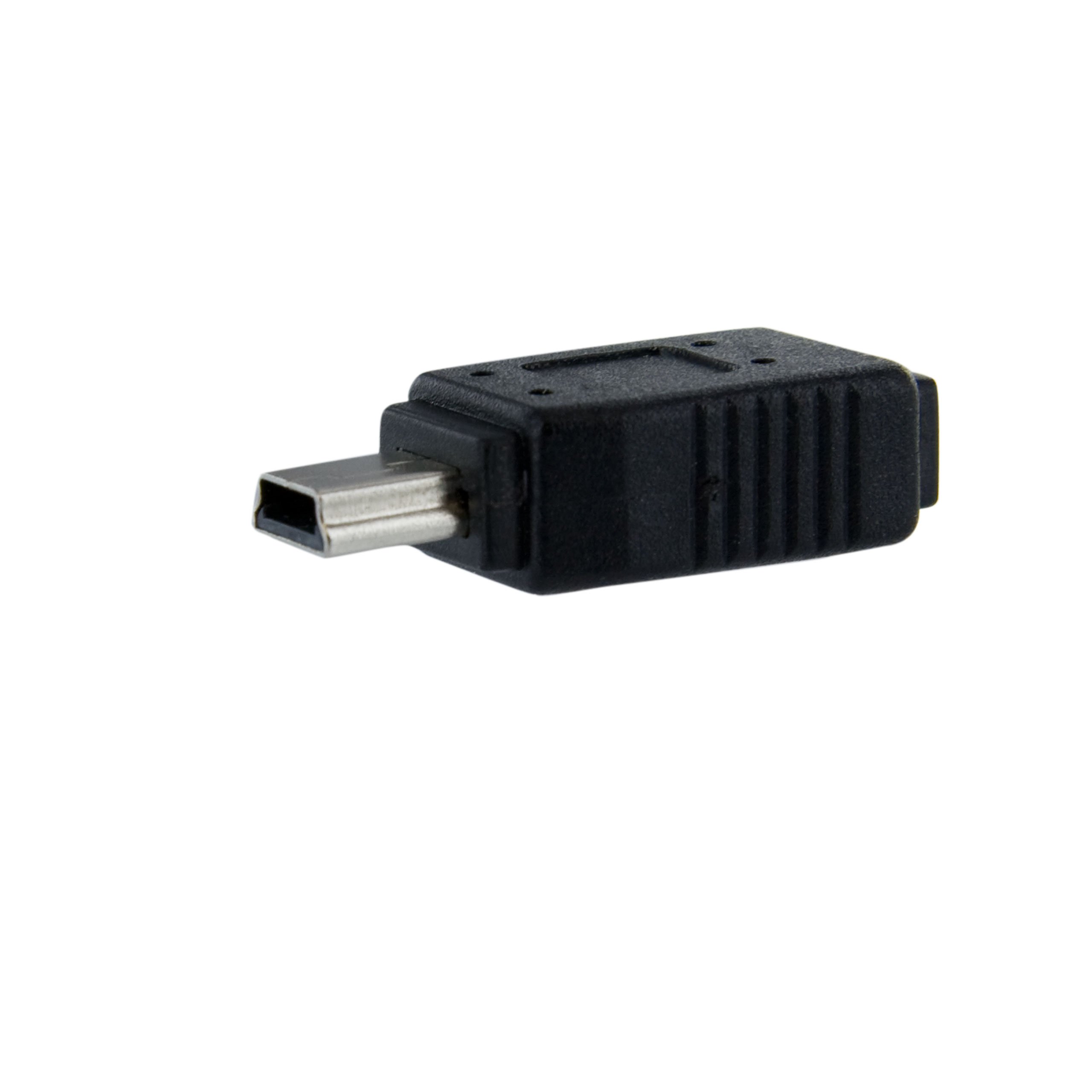 StarTech.com Micro USB to Mini USB 2.0 Adapter Converter - Female to Male USB Cable for Camera, MP3 Players & Electronics - Black (UUSBMUSBFM)