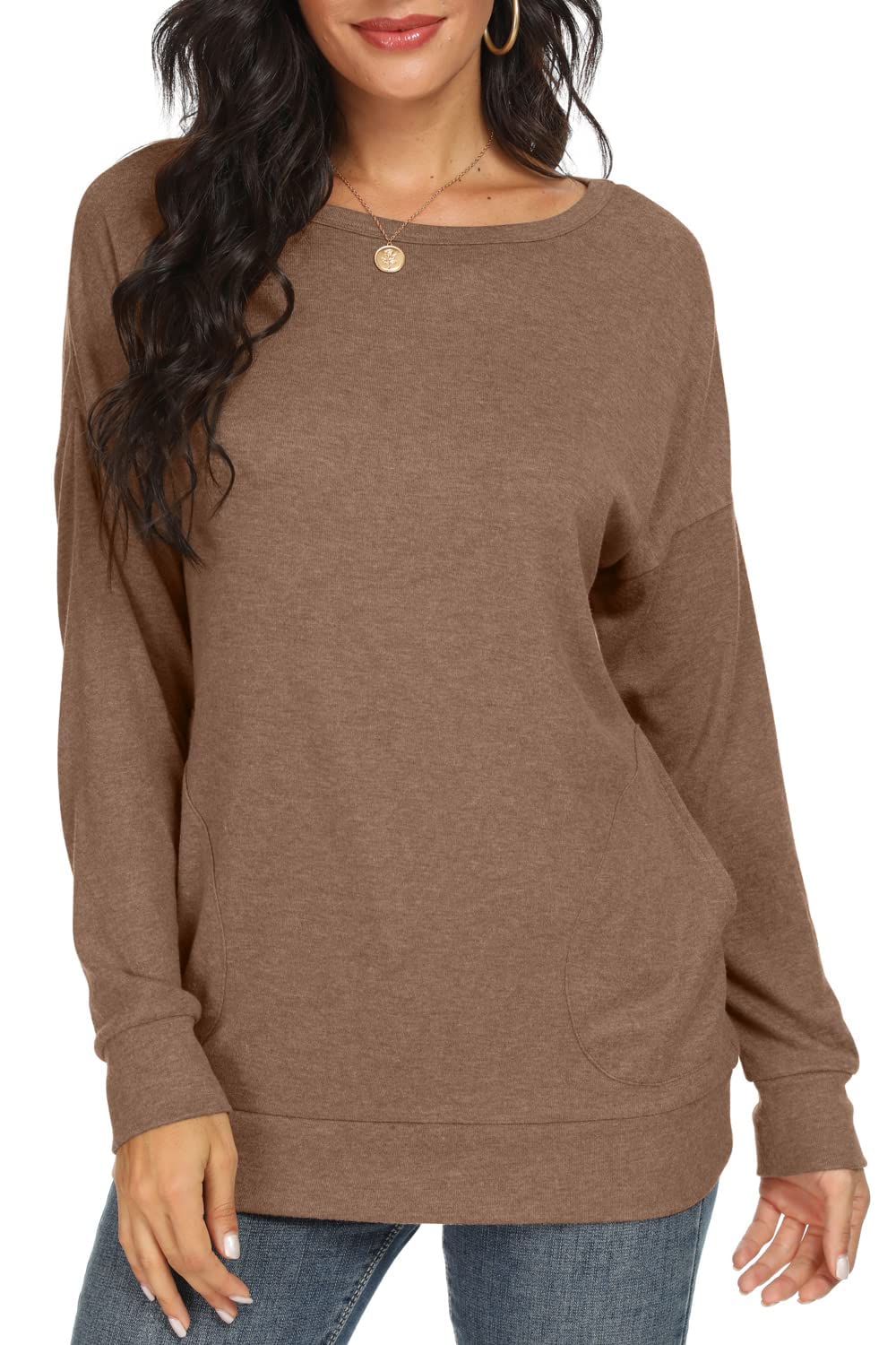 Women's Long Sleeve Casual Tops - Fashion Tunic Blouse with Pockets for Work, Office & Everyday Wear | Stylish & Comfortable Dressy Shirts for Women