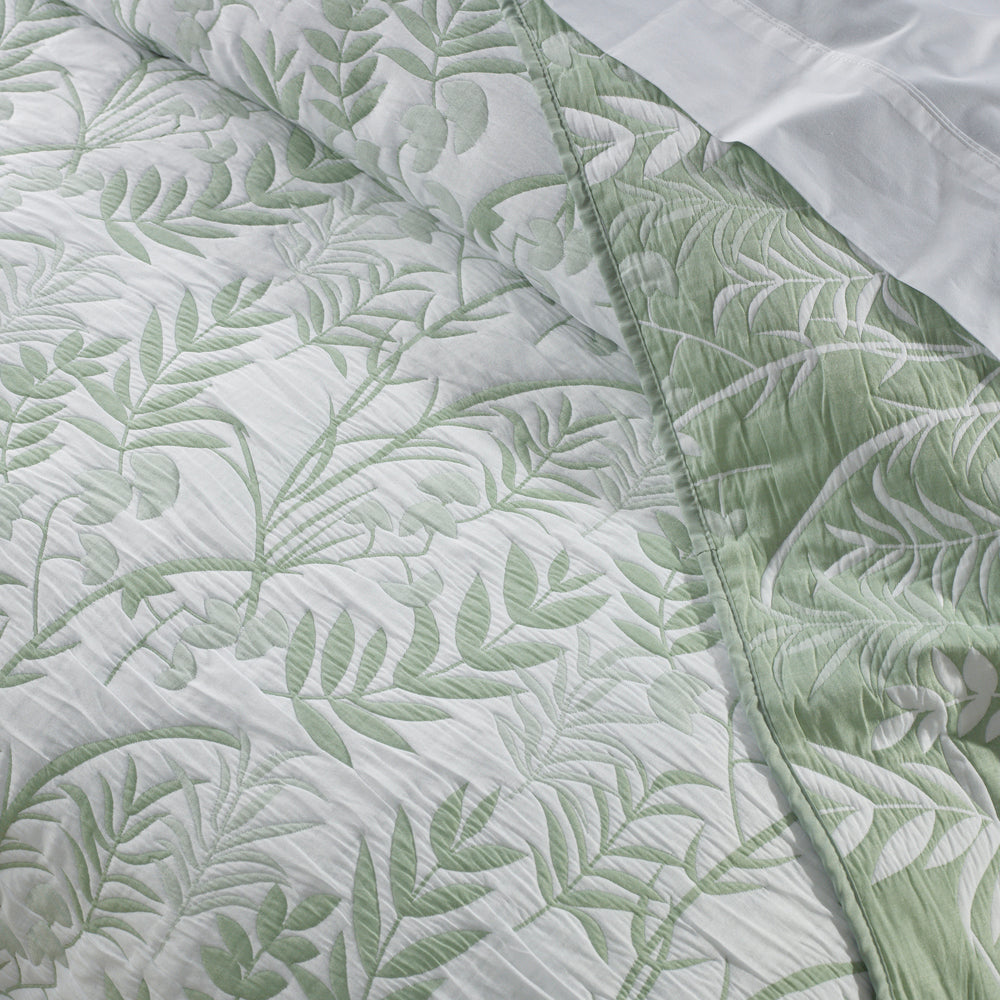 Eden Sage King Size Bedspread Set - Luxury Soft Bed Cover for Master Bedroom | Perfect for Home Decor, Hotel, and Guest Room Use