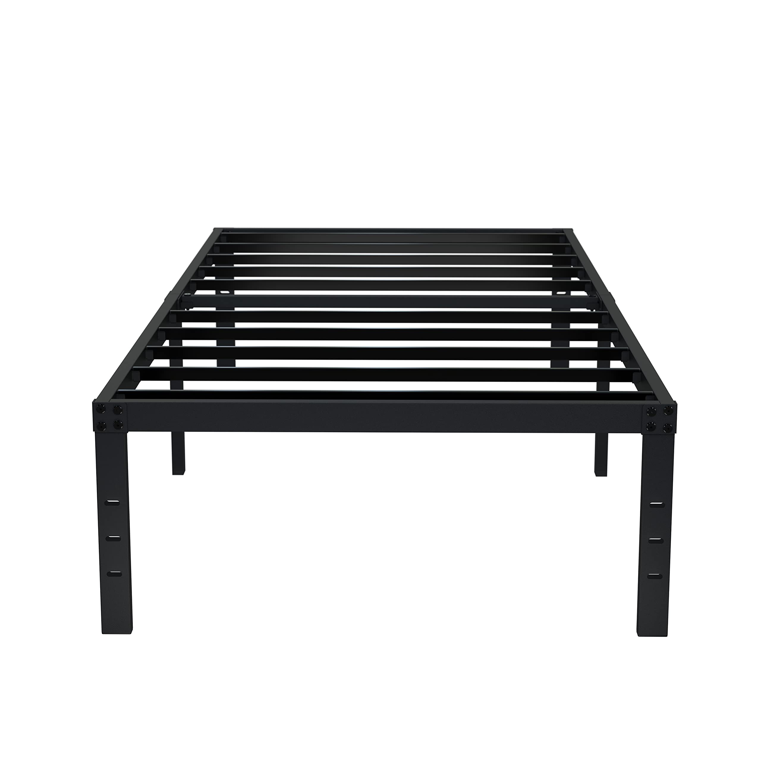 EMODA 16 Inch Heavy Duty Metal Platform Bed Frame for Twin XL - No Box Spring Needed, Noise Free & Easy Assembly - Black - Perfect for Dorms, Apartments & Guest Rooms