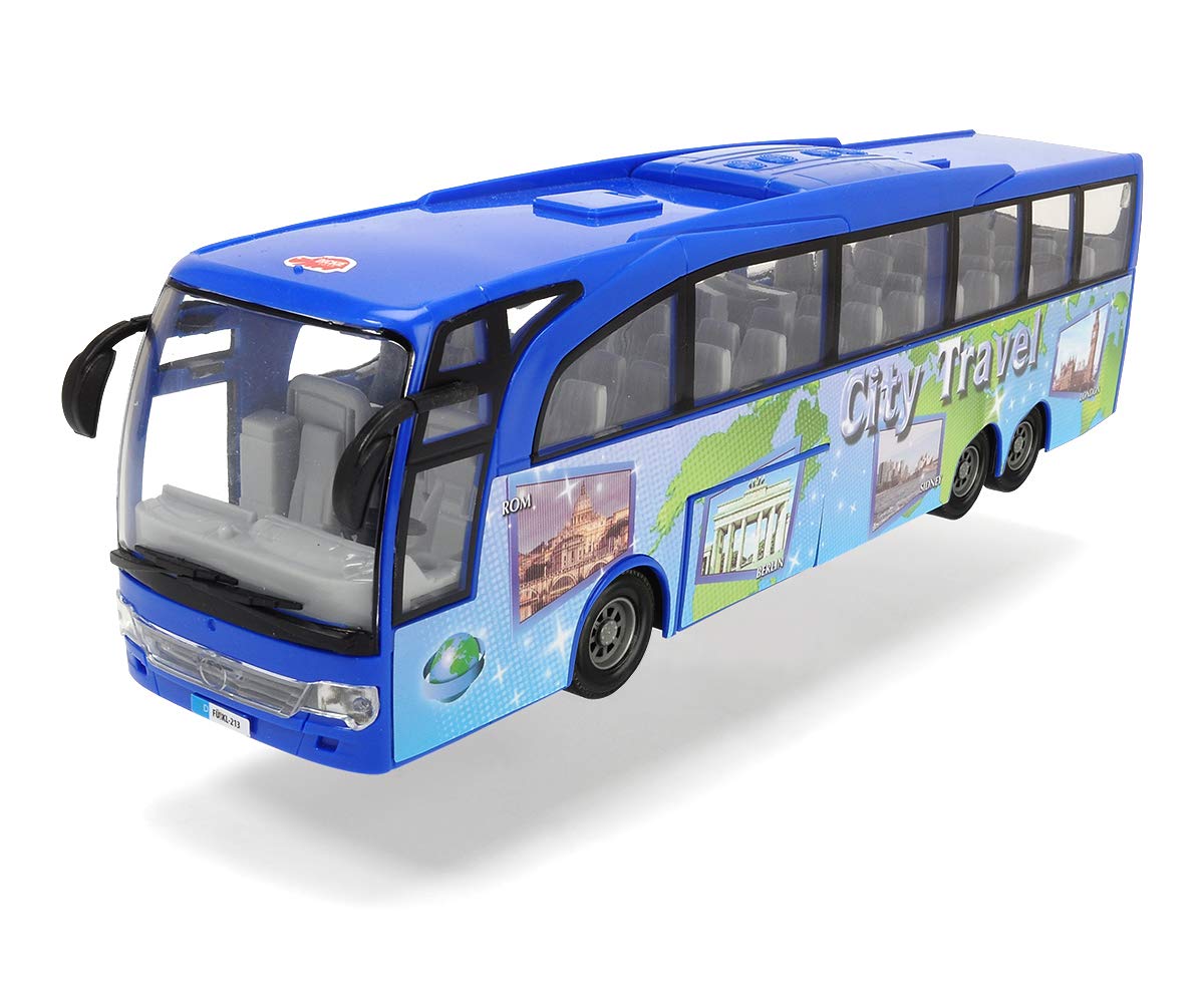 Dickie Toys Touring Bus - Large Yellow School Bus Toy for Kids with Lights & Sounds | Perfect for Pretend Play, Birthday Gifts & Early Learning Scenes