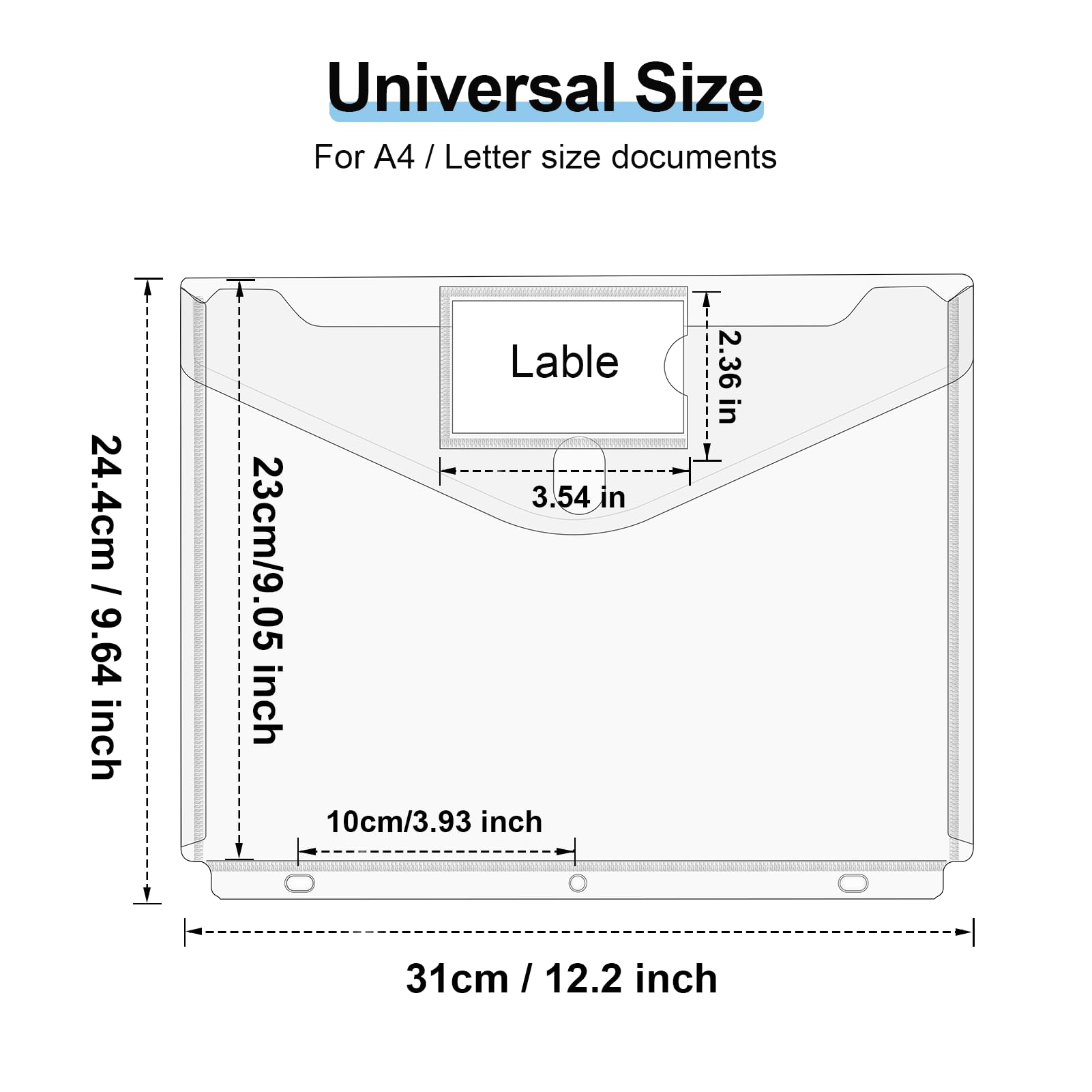 KTRIO 8-Pack Heavyweight Clear Side Loading Binder Pockets with Hook & Loop Closure - 3 Ring Binder Organizer Inserts for Letter Size Documents | Perfect for School, Office & Home Organization