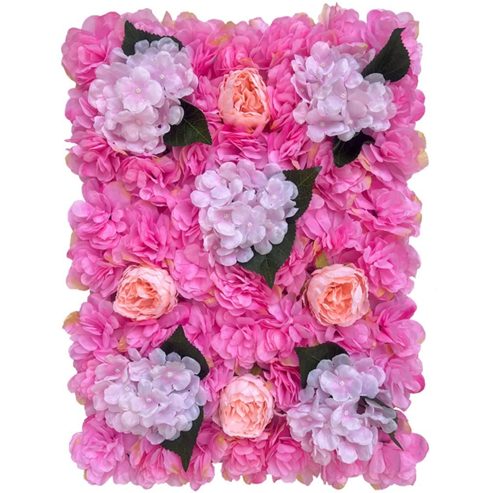HOTRA 6-Piece Artificial Rose Flower Wall Panel - Romantic Floral Backdrop for Wedding, Party, Home Decor | Elegant Wall Decoration for Living Room, Bedroom & Events (Color: C)