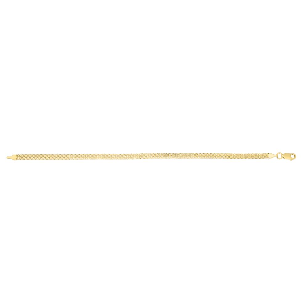 14K Gold 3.5mm Bismark Chain Necklace for Men - Durable Luxury Cuban Link Chain - Perfect for Gifts, Weddings & Everyday Wear