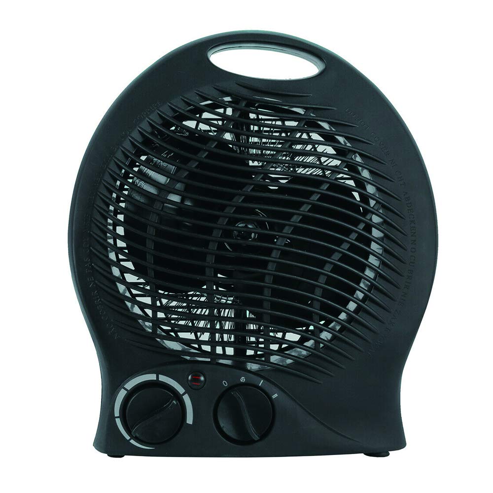 1500W Portable Electric Space Heater with Thermostat - Safe & Quiet Indoor Heater Fan for Office, Bedroom, Desk - Fast Heating Personal Heater for Winter Home & Workspace (Black)