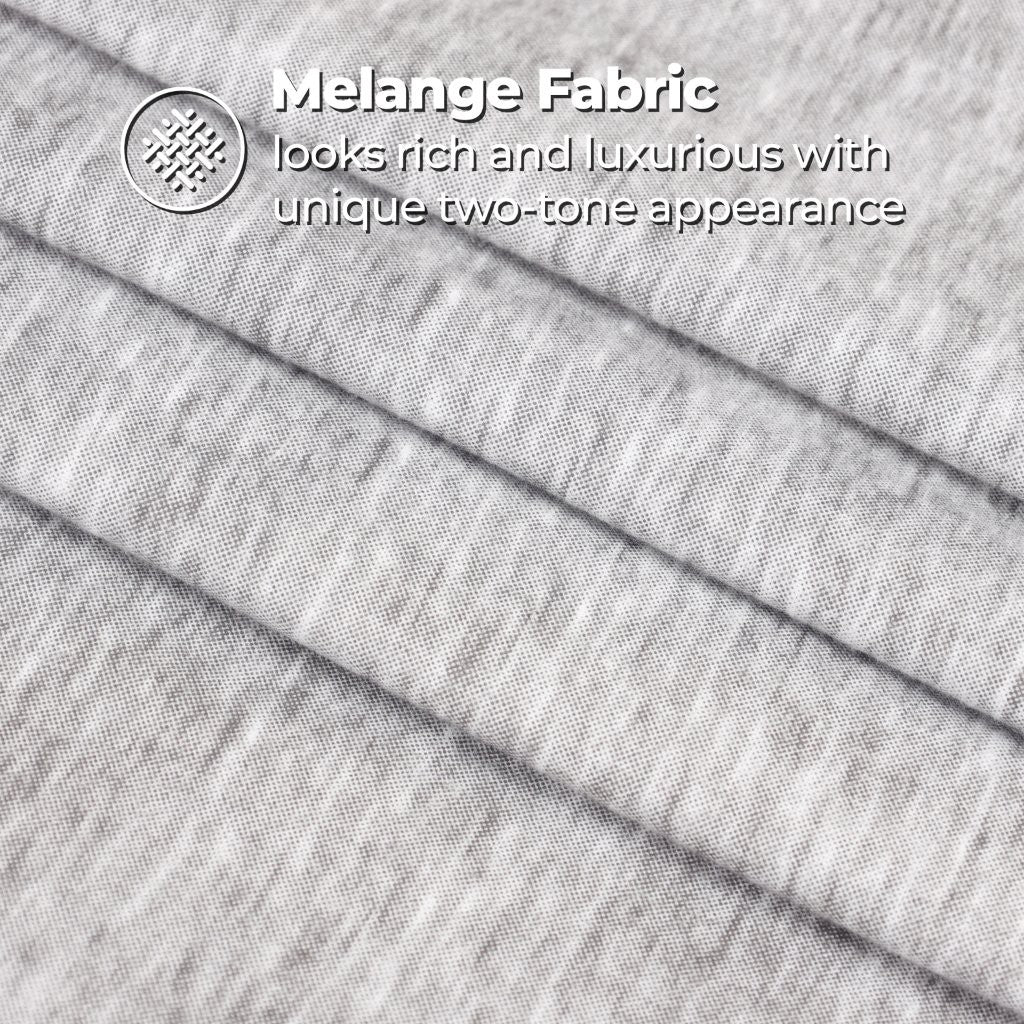 Premium Melange Flannel Cotton Two-Toned Brushed Pillowcase Set of 2 - Soft & Cozy Bedding for Winter Nights - Perfect for Home, Hotel, and Gift Giving