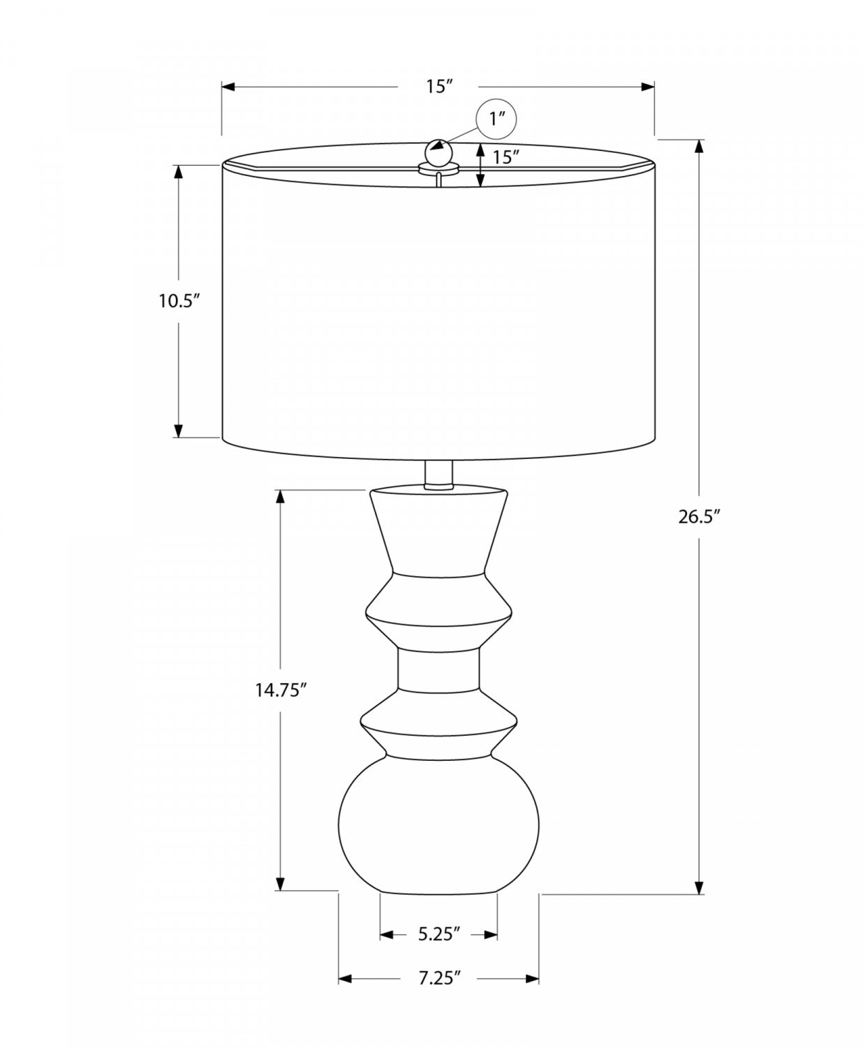 Modern Ashton Table Lamp - Black Finish for Bedroom, Living Room & Office - Stylish LED Desk Light for Home Decor