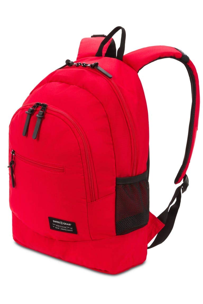 SWISSGEAR 2821 Laptop Backpack for Men & Women - 17 Inch Water Resistant Travel Backpack with USB Charging Port (Red) - Perfect for Work, School & Business Travel