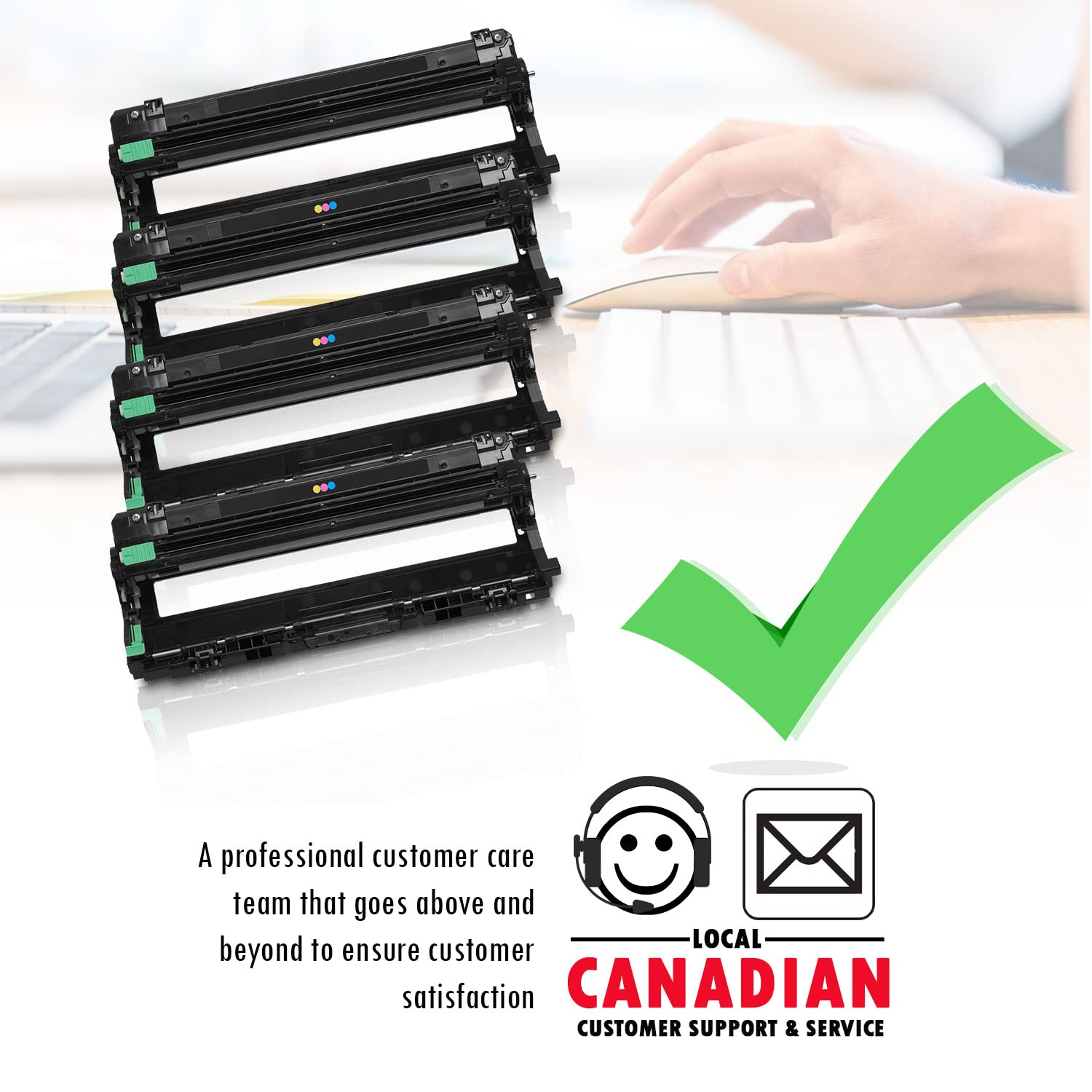 4-Pack Remanufactured Inkfirst® DR-221CL BK/C/M/Y Drum Units - Compatible with Brother DR221 (Black, Cyan, Magenta, Yellow) for MFC-9340CDW, HL-3170CDW, HL-3170CW, HL-3140CW, MFC-9130CW, MFC-9330CDW Printers - Ideal for Office & Home Printing Needs