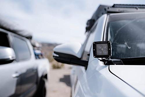 **Cali Raised LED Low Profile Ditch Light Brackets Kit for 2010-2023 Toyota 4Runner - Includes 27W Side Projecting LED Pods & Wiring Harness (No Switch) - Perfect for Off-Roading, Night Driving & Adventure Lighting**