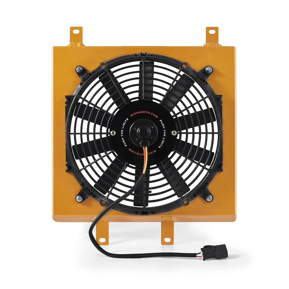 Mishimoto Performance Aluminum Fan Shroud Kit for 1992-2000 Honda Civic - Gold Finish | High-Efficiency Cooling Upgrade for Street & Track Racing