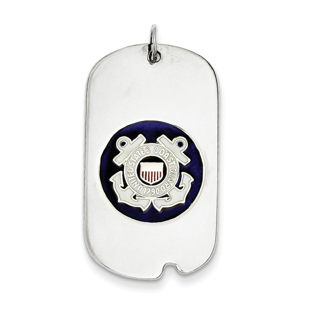 Authentic Sterling Silver US Coast Guard Dog Tag - Military Inspired Jewelry for Men & Women - Perfect for Everyday Wear, Gifts & Patriotic Occasions