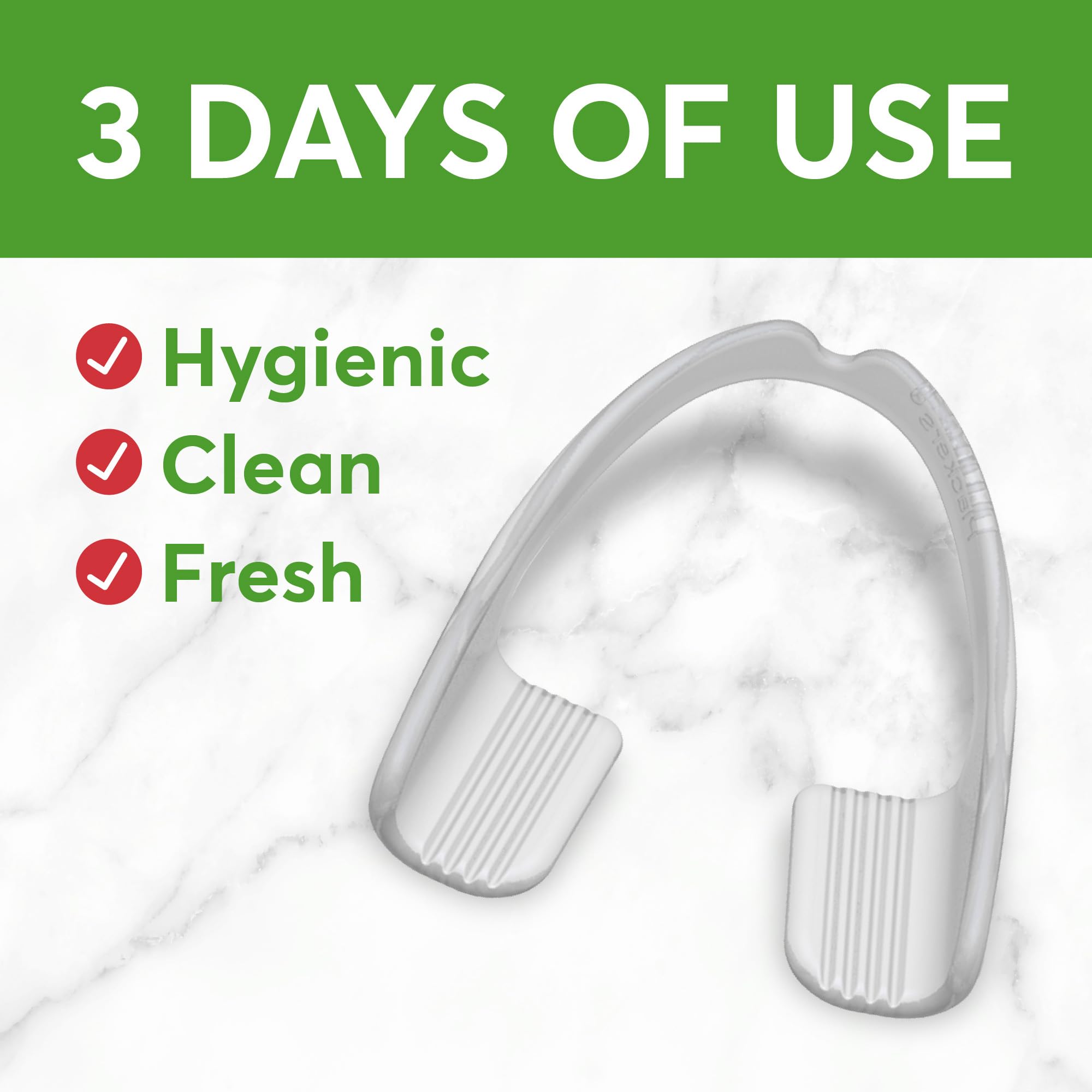 Plackers Grind No More Night Guard - BPA Free Disposable Teeth Grinding Protector for Nighttime Use, Ready-to-Wear Comfort, One Size Fits All (10 Count) - Stop Teeth Clenching & Improve Sleep Quality