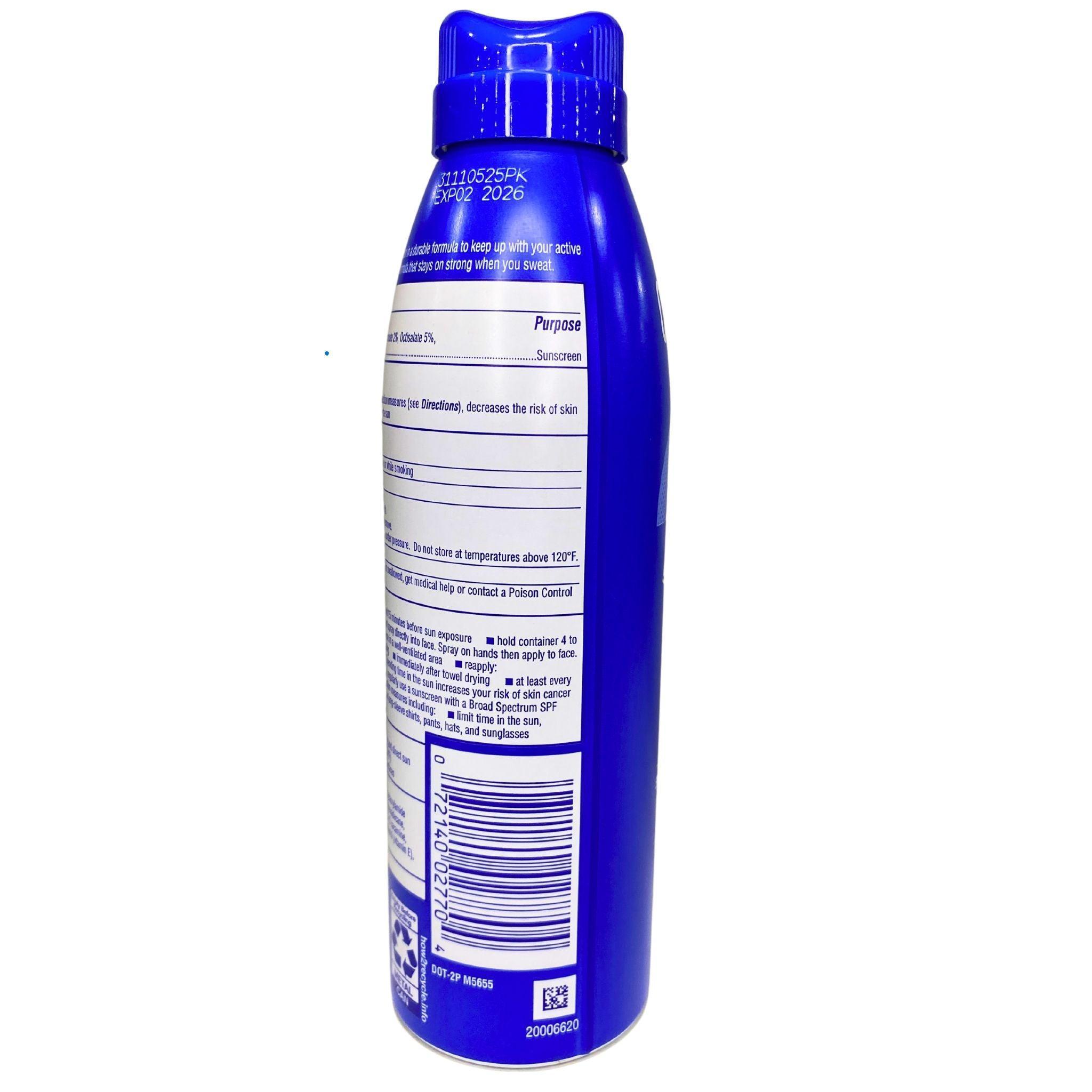 Coppertone Sunscreen Spray SPF 50 Water Resistant 100% - 4 in 1 Performance Sun Protection for Sports & Outdoor Activities - 60 Pack Bulk (Ideal for Beach, Pool, Hiking & Summer Sports)