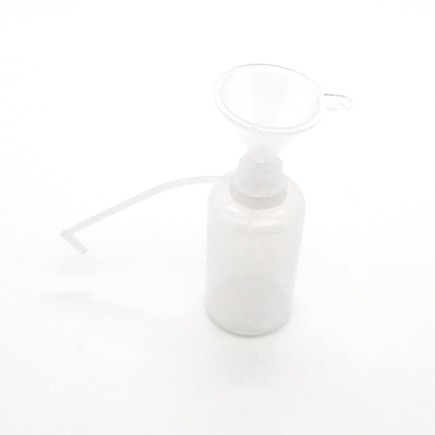 12 Pack 1oz Precision Tip Glue Bottles with 2 Mini Funnels & Multi-Color Lids - Translucent Applicator Bottles for Crafts, DIY Projects, and Small Liquid Dispensing