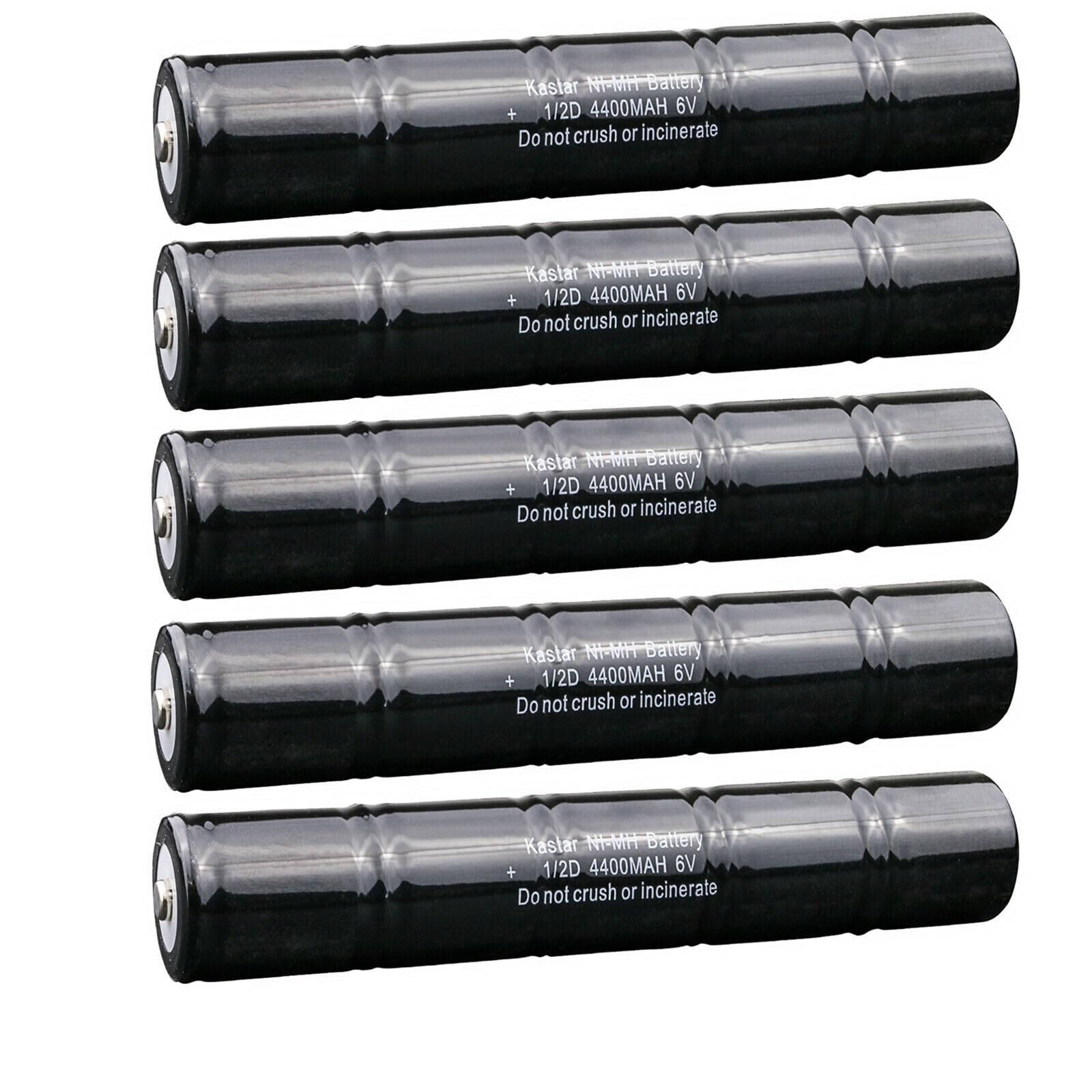Kastar 5-Pack 4400mAh Ni-MH Rechargeable Batteries for Maglite Flashlights - Compatible with 40070131, 40070149, 40070249, 405462100, 108-000-817, 108-817, 108-000-439, 108-439, ESR4EE3060, ET2600D, N38AF008A, N38AF001A - Perfect for Camping, Emergency Kits & Outdoor Adventures