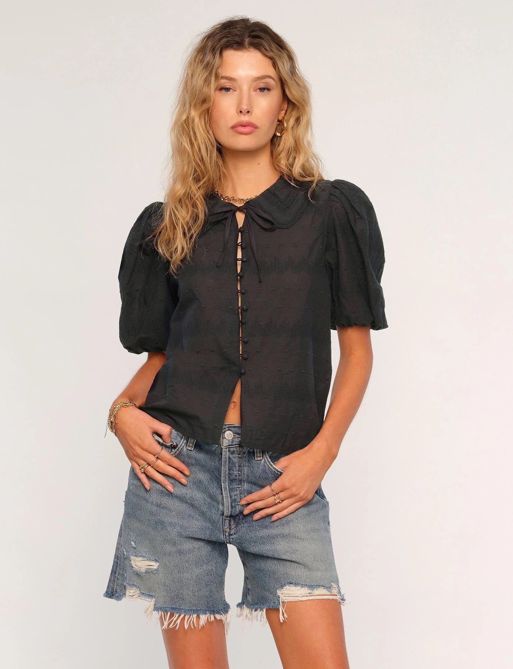 Seraphine Black Top for Women - Stylish & Comfortable Blouse for Casual Wear, Office, and Evening Outfits
