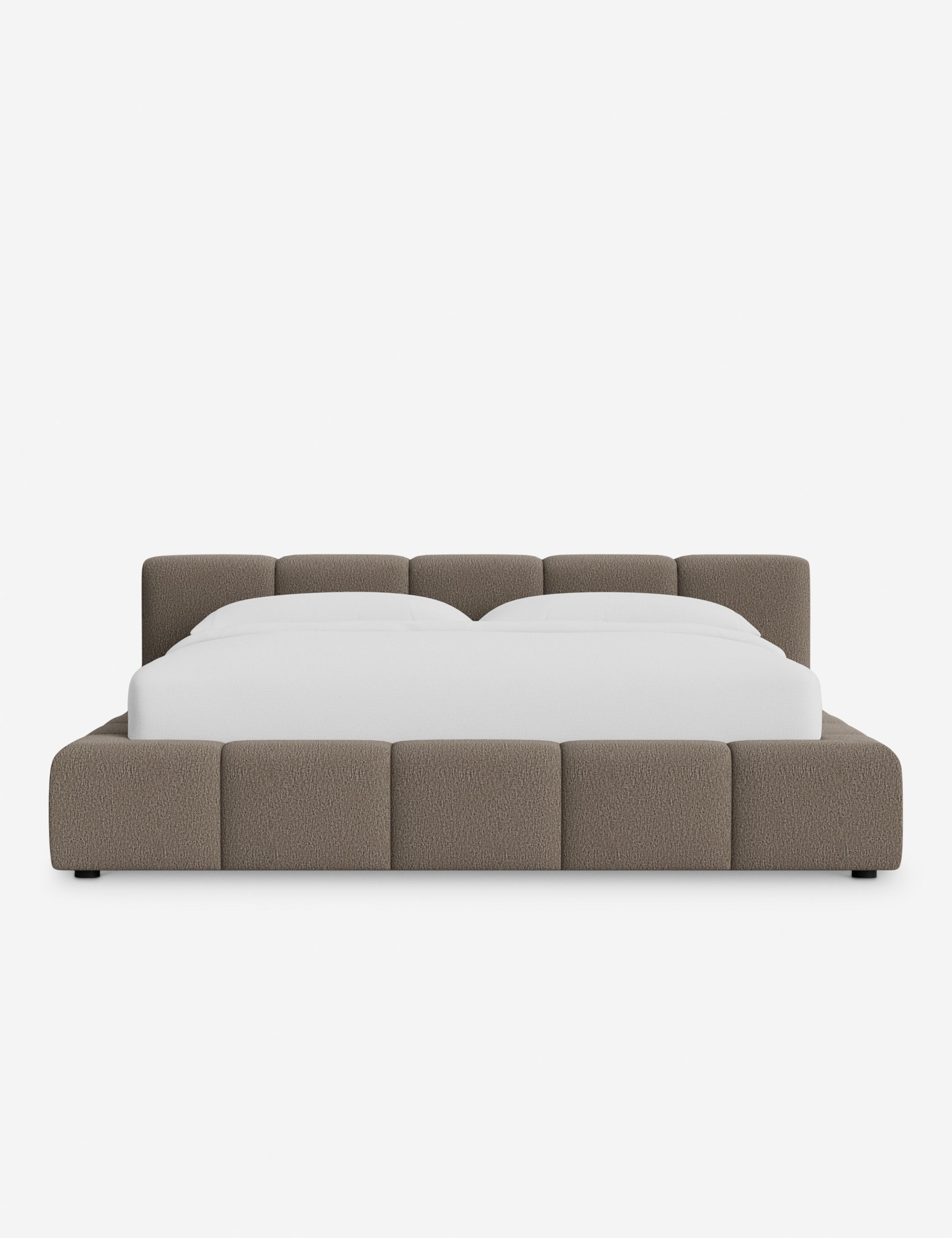 Cambry Platform Bed Frame - Modern Minimalist Wooden Bed with Headboard - Perfect for Bedroom, Guest Room & Small Spaces