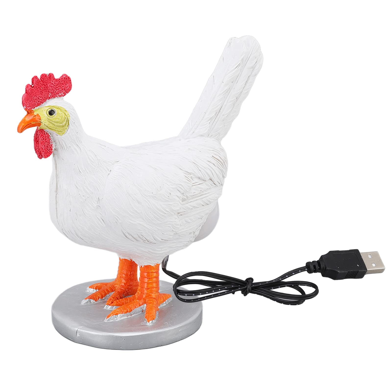 HelloCreate Animal Shaped Table Lamp - Cute Chicken Laying Egg LED Night Light, Realistic Resin Hen Egg Lamp for Kids Bedroom, Nursery, Living Room Decor | Perfect for Bedtime Stories, Nursery Themes & Farmhouse Decor
