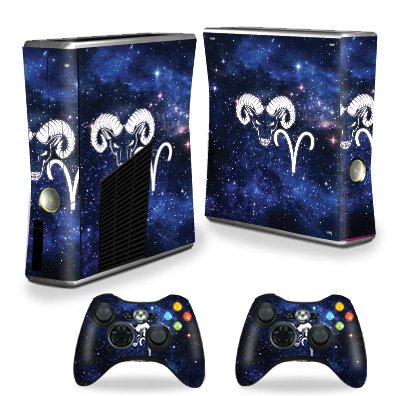 MightySkins Vinyl Decal Wrap Cover Compatible with Xbox 360 & Xbox 360 S Console - Aries Design | Protective, Durable Skin | Easy to Apply & Remove | Made in USA | Perfect for Gaming Setup & Personalization